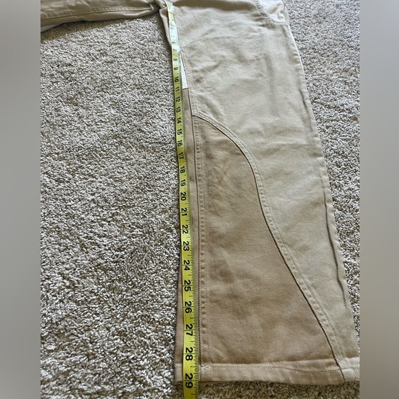 NWT Forever 21 Women's Size Small Tan White Colorblock Pants Boho Western - Picture 7 of 9